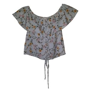 Miley & Molly Off The Shoulder Cropped Top Large